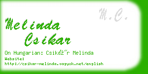 melinda csikar business card